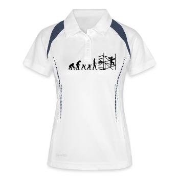 Monteur d'échafaudages - Polo respirant Femme - blanc/marine - Devant