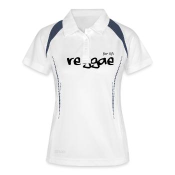 REGGAE pour la vie - Polo respirant Femme - blanc/marine - Devant