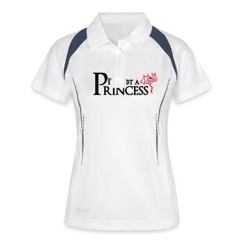 I'm not a Princess - Frauen Polo atmungsaktiv - Weiß/Navy - Vorne