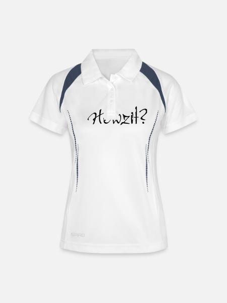 Howzit? - Women's Polo breathable - white/navy