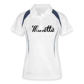 Minette - Polo respirant Femme - blanc/marine - Devant
