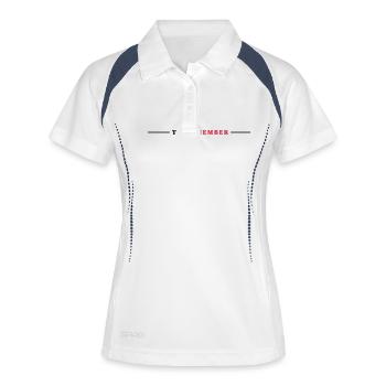 Team Mitglied - Frauen Polo atmungsaktiv - Weiß/Navy - Vorne