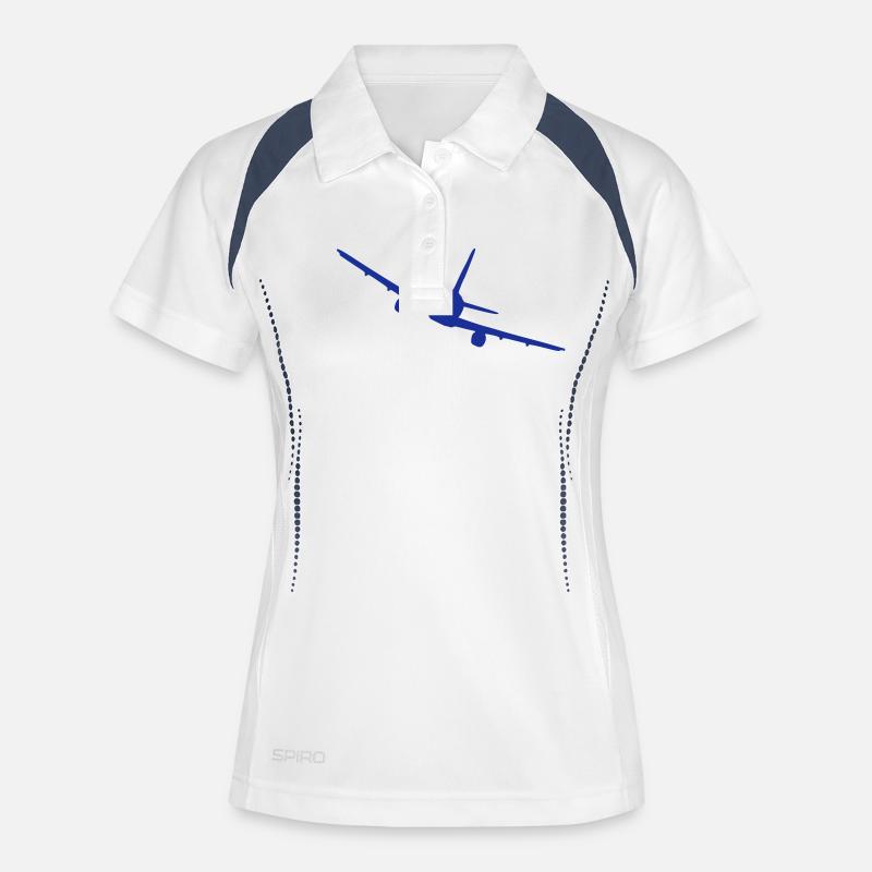 Airplane - Women's Polo breathable - white/navy