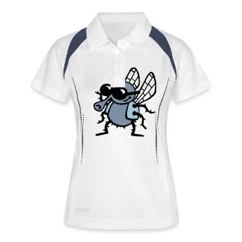 cool_fly_3c_white - Polo respirant Femme - blanc/marine - Devant