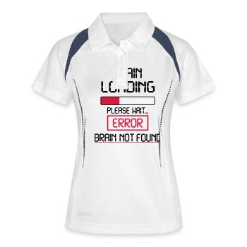 brain loading error - Women's Polo breathable - white/navy - Front