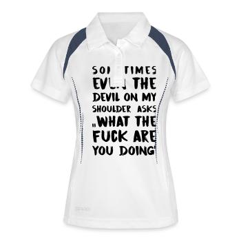 Sometimes ... - Women's Polo breathable - white/navy - Front