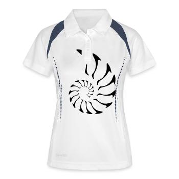 nautilus fibonacci - Polo respirant Femme - blanc/marine - Devant