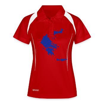 Greece - Polo respirant Femme - blanc/marine - Devant