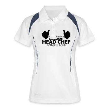 brilliant head chef - Women's Polo breathable - white/navy - Front