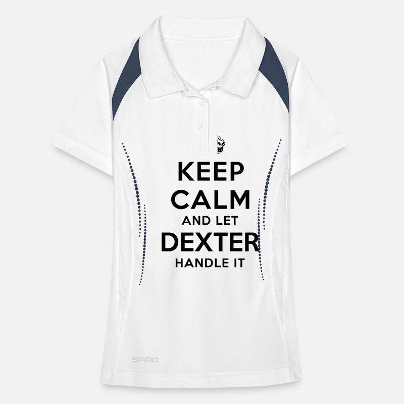 keep calm and let dexter handle it Women's Polo breathable