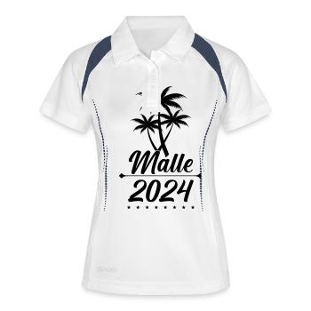 malle 2024 002 - Women's Polo breathable - white/navy - Front