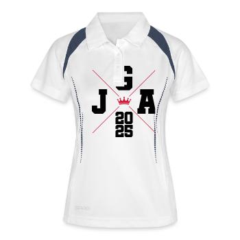 Jga 2025 Enterrement de vie de garçon - Polo respirant Femme - blanc/marine - Devant