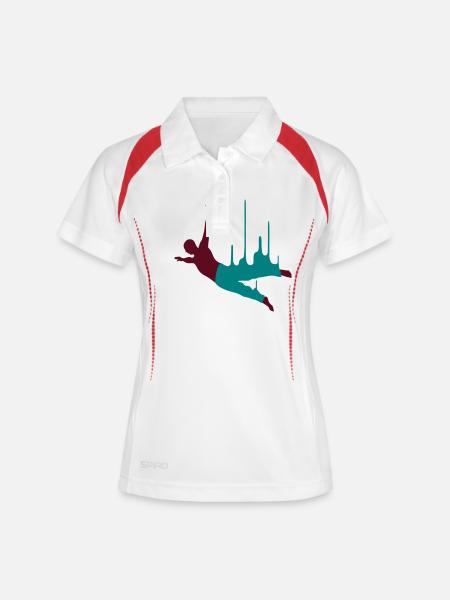 basejumper_2f - Women's Polo breathable - white/navy