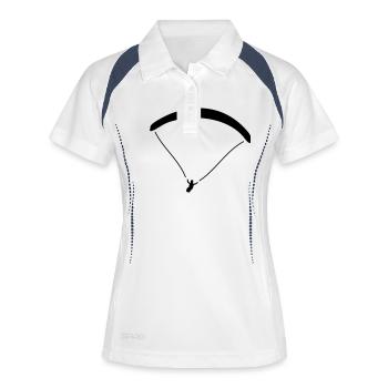paragliding, gliding, flying, skydiving, parachute - Women's Polo breathable - white/navy - Front