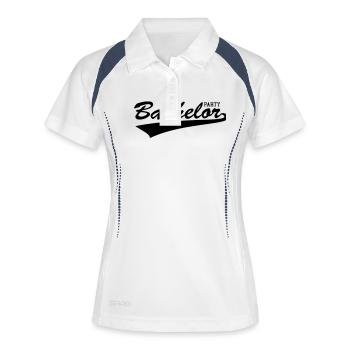 Bachelor Party - Frauen Polo atmungsaktiv - Weiß/Navy - Vorne