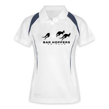 Bar Hoppers on tour - Women's Polo breathable - white/navy - Front