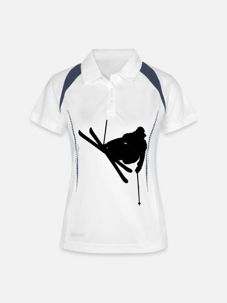 ski_01 - Women's Polo breathable - white/navy