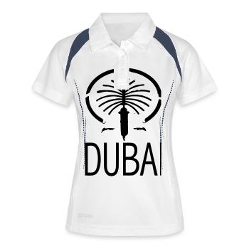dubai - Polo respirant Femme - blanc/marine - Devant