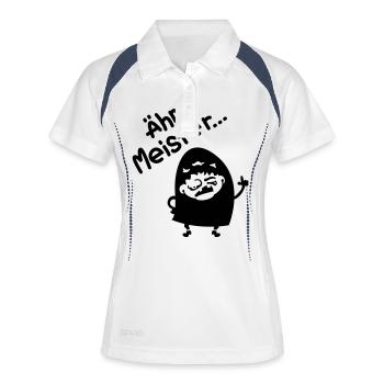 Igor - Um, Master ... Line - Women's Polo breathable - white/navy - Front
