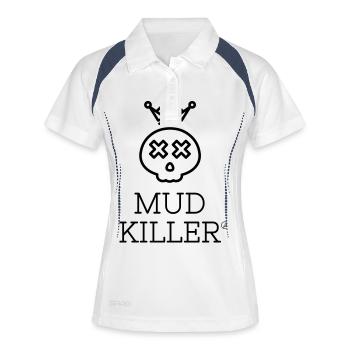 Mud Skull 1 - Polo respirant Femme - blanc/marine - Devant