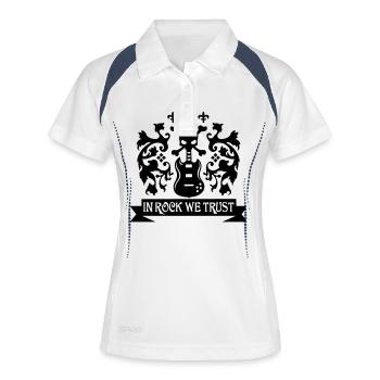 In Rock We Trust - Women's Polo breathable - white/navy - Front