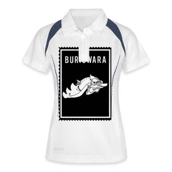 Buriswara - Wayang - Women's Polo breathable - white/navy - Front