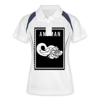 Anoman - Wayang - Women's Polo breathable - white/navy - Front