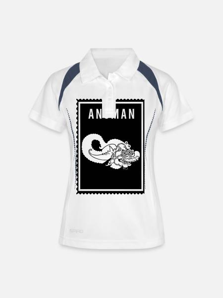 Anoman - Wayang - Women's Polo breathable - white/navy