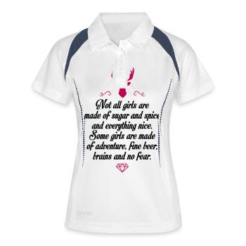 Not all Girls are made of sugar ... - Women's Polo breathable - white/navy - Front
