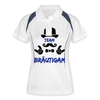 Équipe Groom - Polo respirant Femme - blanc/marine - Devant