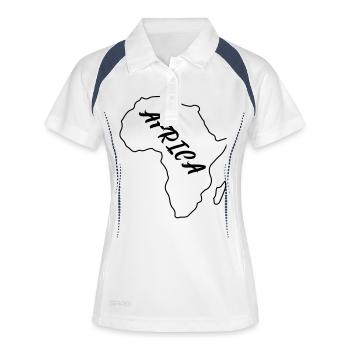 Africa Outline - Women's Polo breathable - white/navy - Front