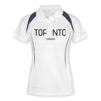 Toronto - Frauen Polo atmungsaktiv - Weiß/Navy - Vorne