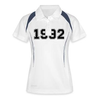 1992 - Women's Polo breathable - white/navy - Front