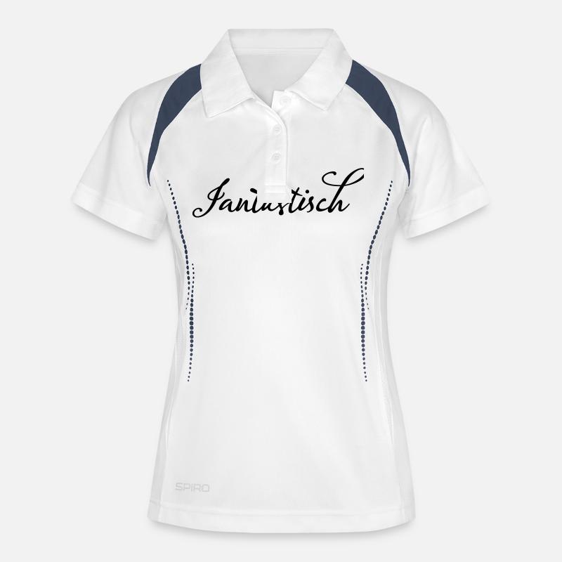 January Fantastic - Women's Polo breathable - white/navy