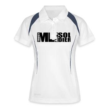 Trust Me I Am A Soldier Cool Logo Text War Fighter - Women's Polo breathable - white/navy - Front