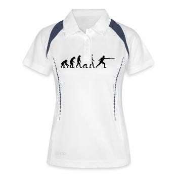 Fechten - Frauen Polo atmungsaktiv - Weiß/Navy - Vorne