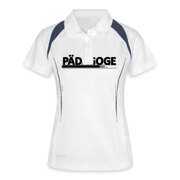 Pädagoge // Pädagogin //Erziehungswissenschaftler - Frauen Polo atmungsaktiv - Weiß/Navy - Vorne