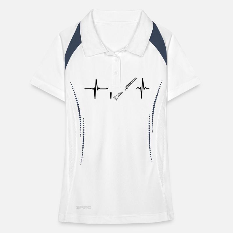 A HEART IS BEATING FOR THE RECORDER Women's Polo breathable