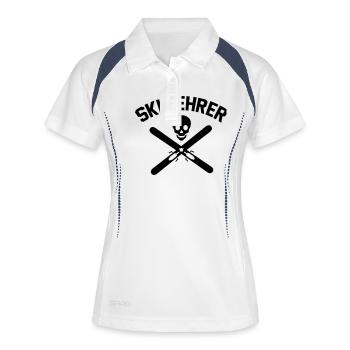 Moniteur de ski - Apres Ski - Polo respirant Femme - blanc/marine - Devant