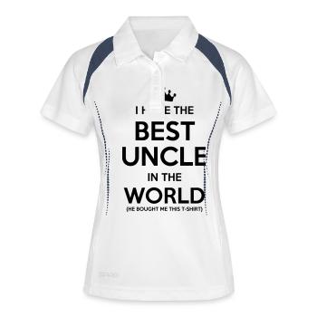 i have the best uncle in the world - Polo respirant Femme - blanc/marine - Devant