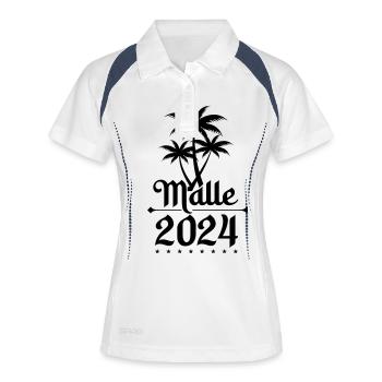 Malle 2024 Palmiers - Polo respirant Femme - blanc/marine - Devant