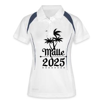 Malle 2025 Palm Trees - Women's Polo breathable - white/navy - Front