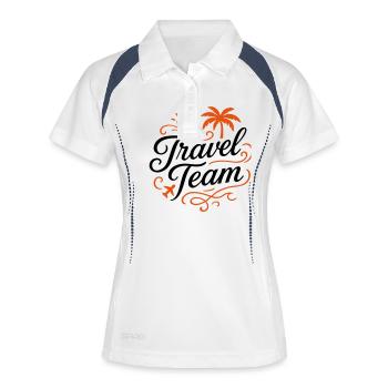 Équipe de voyage - Polo respirant Femme - blanc/marine - Devant