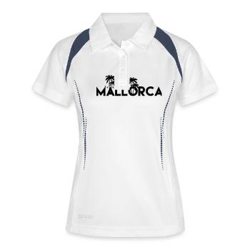 mallorca - Frauen Polo atmungsaktiv - Weiß/Navy - Vorne