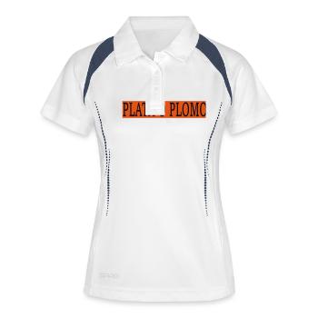 plataoplomo - Women's Polo breathable - white/navy - Front