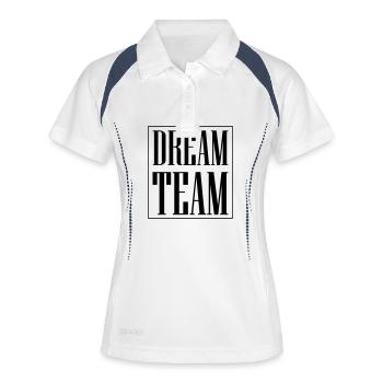 Dream Team - Frauen Polo atmungsaktiv - Weiß/Navy - Vorne