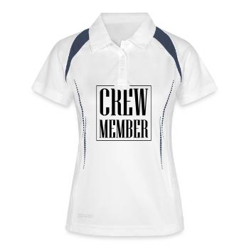 Membre d’équipage - Polo respirant Femme - blanc/marine - Devant