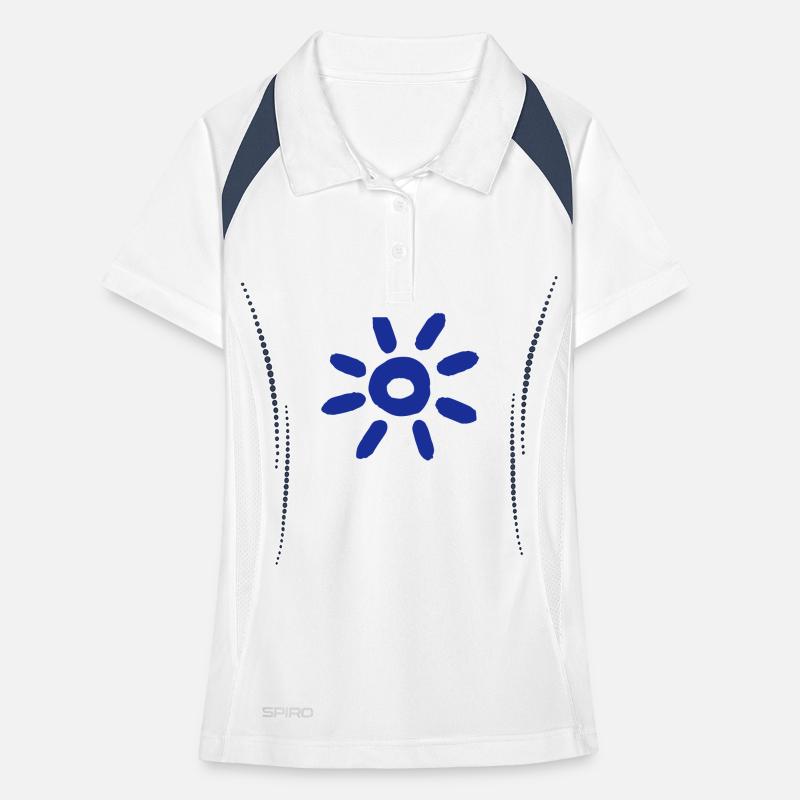 Blaue Sonne Frauen Polo atmungsaktiv