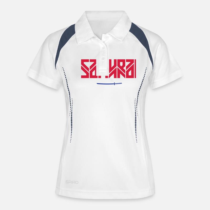 SAMURAI - KATANA SWORD - SIMPLE - Women's Polo breathable - white/navy