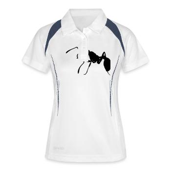 fourmie - Polo respirant Femme - blanc/marine - Devant